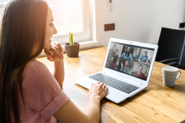 istock A young woman using laptop for video call, zoom 1227596067