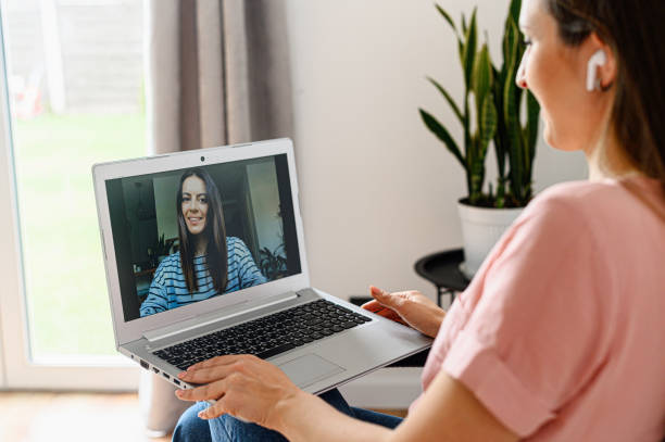 istock A young woman using laptop for video call, zoom 1227596070