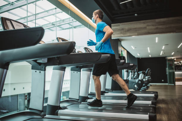 istock Workout in gym after pandemic 1227597314