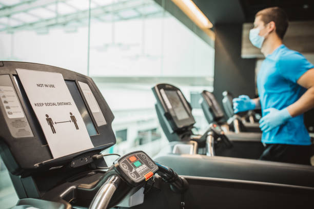 istock Workout in gym after pandemic 1227597528