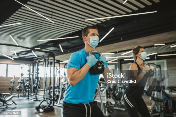 Workout In Gym After Pandemic Stock Photo - Download Image Now - Gym, Women, Active Lifestyle