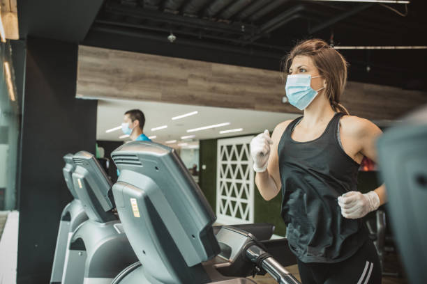 istock Workout in gym after pandemic 1227598011