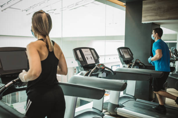 istock Workout in gym after pandemic 1227598211