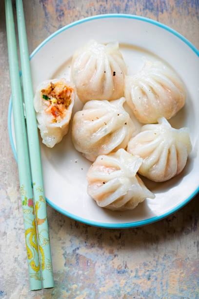 istock Steamed prawn and vegetables dim sum 1227598246