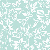 istock Delicate floral ornament. Simple abstract garden flowers silhouettes. Flat design. Nature motif. Botanical seamless pattern. Good for textile and fabric. 1227599414