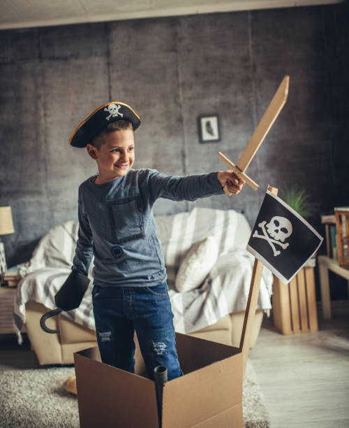 istock Father Playing Exciting Adventure  Game With Son 1227602592