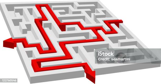 Puzzle Labirintolabirinto - Immagini vettoriali stock e altre immagini di Strategia - Strategia, Affari, Assistenza