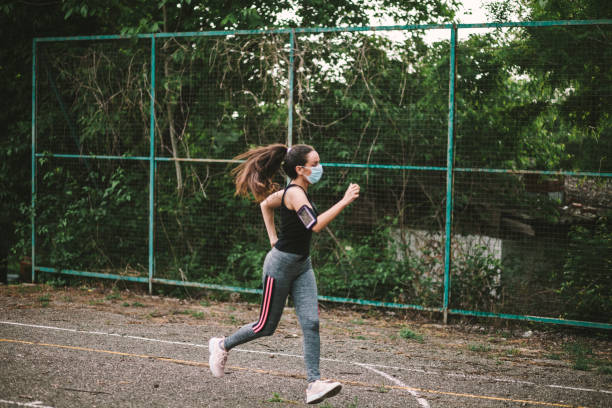 istock One young beautiful woman practicing sport 1227606456