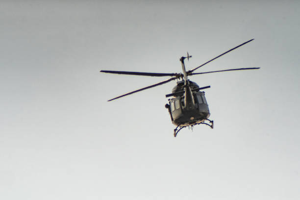 istock Military Helicopter in the Sky 1227615414