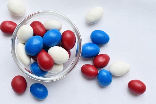 Red white and blue candy