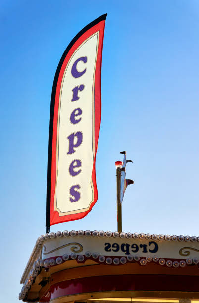 istock Crepes advertising a snack on a flag. 1227628003