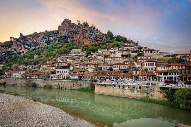 Berat Historic Town in Albania Berat OLD Town in Albania albania photos stock pictures, royalty-free photos & images