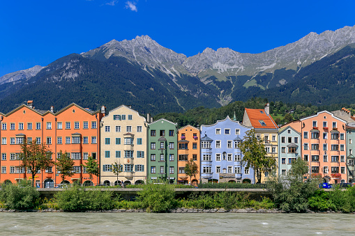 Innsbruck cityscape buildings in austria