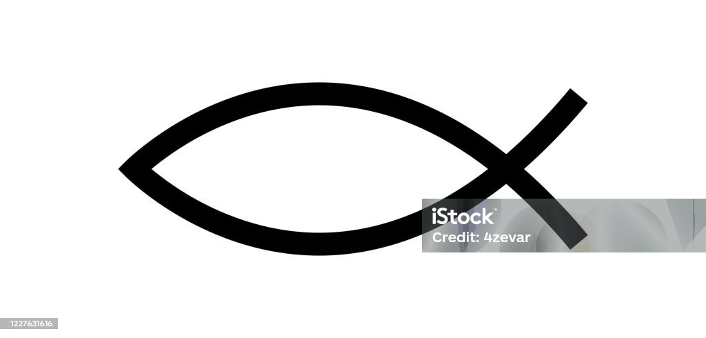 Jesus fish symbol. Christian symbol Fish stock vector