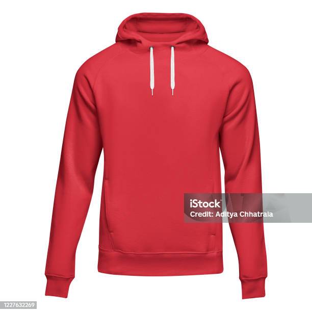 Red Sweatshirt Plain Stock Photo - Download Image Now - Hooded Shirt, Sweatshirt, Red