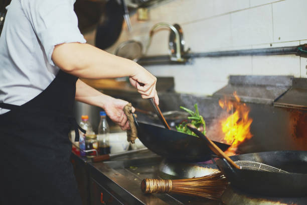 istock Stir fry cooking with chef 1227634669