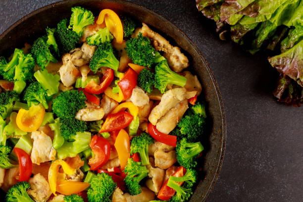 istock Steamed healthy vegetable in pan. 1227637570