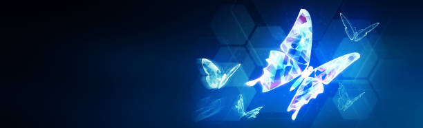 istock Abstract illustration background Butterfly abstract digital innovation futuristic transform evolution concept New normal after coronavirus crisis lockdown social distancing world life change disrupt use strategy leadership thinking 1227647226