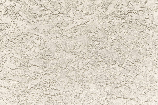 Flat exterior wall with stucco texture finishing