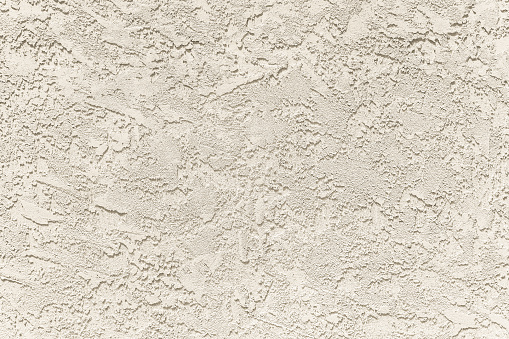 Flat exterior wall with stucco texture finishing