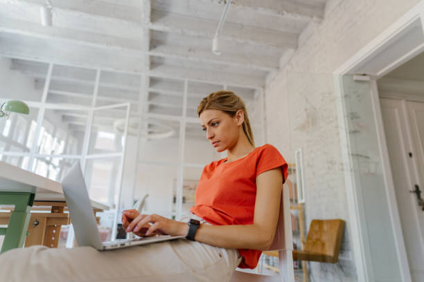 istock Young woman working from home 1227647818