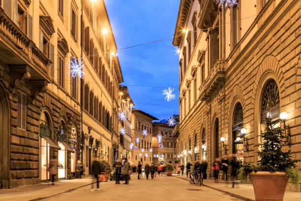 istock Street in Florence in Christmas time 1227649563