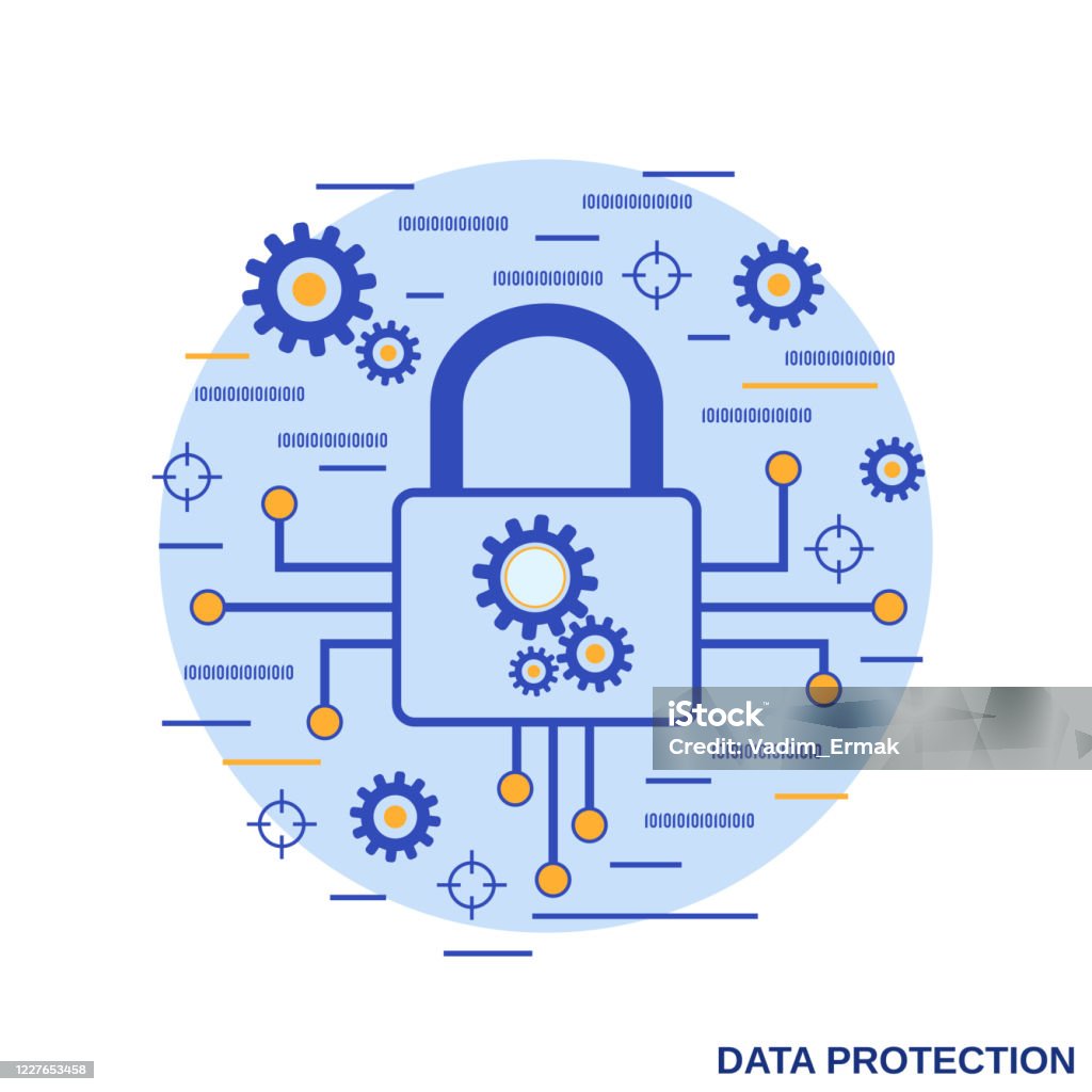Data Protection Vector Concept Stock Illustration - Download Image Now ...