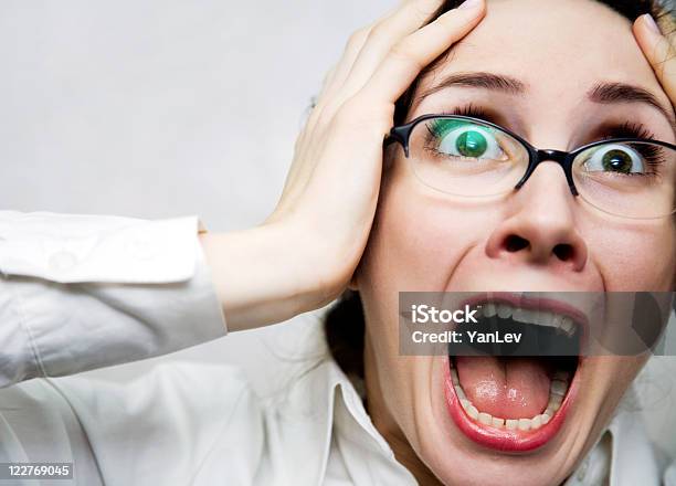 Women In Horror Stock Photo - Download Image Now - Hysteria, Women, One Woman Only