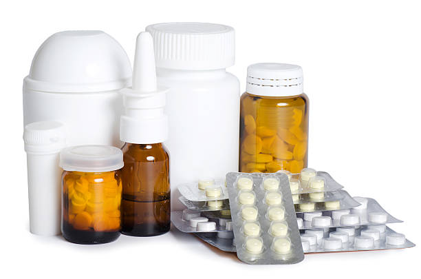 istock Packs of pills - abstract medical 122771497