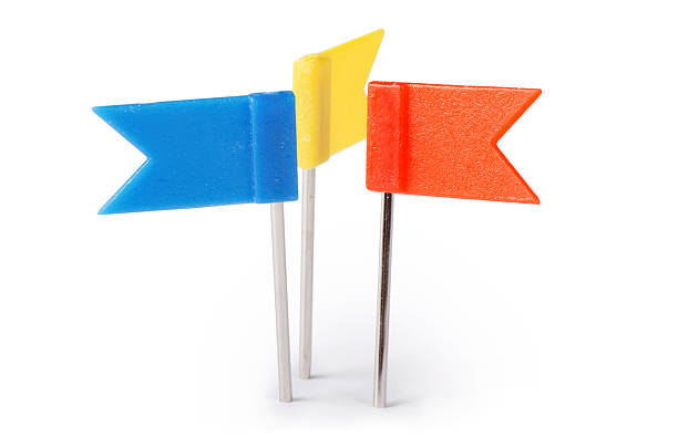 istock Closeup of multi-colored paper clips 122772131