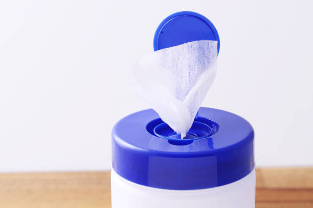 istock plastic tube box of wet tissue paper 1227749720