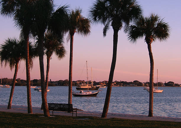 Valentines Day Sunset stock photo