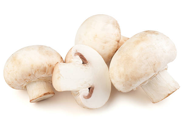 istock Champignon mushrooms on white backround 122816265