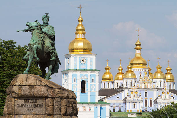 istock Monument of Bogdan Khmelnitsky in front to St. Michael's Monaste 122817450