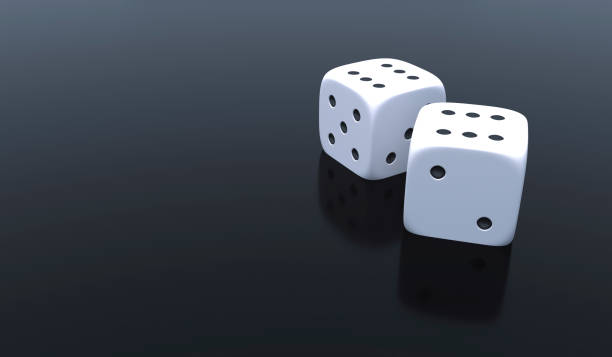 istock Pair of dice with winning combination of six numbers 3d render 1228236900