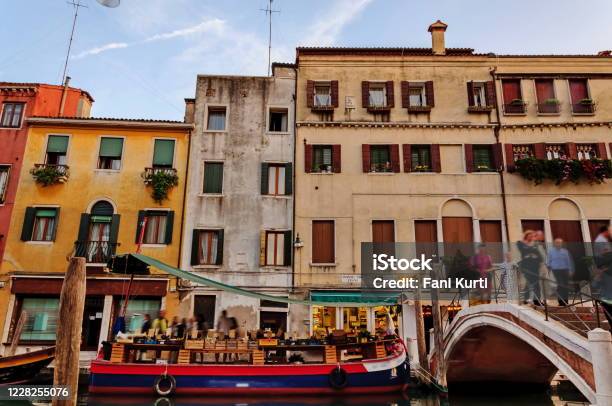 Fruits And Veggies Market On A Boat In Venice Italy Stock Photo - Download Image Now