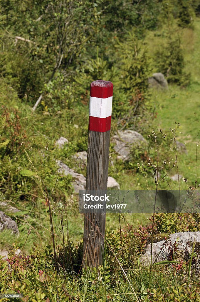 Trail marker  Color Image Stock Photo