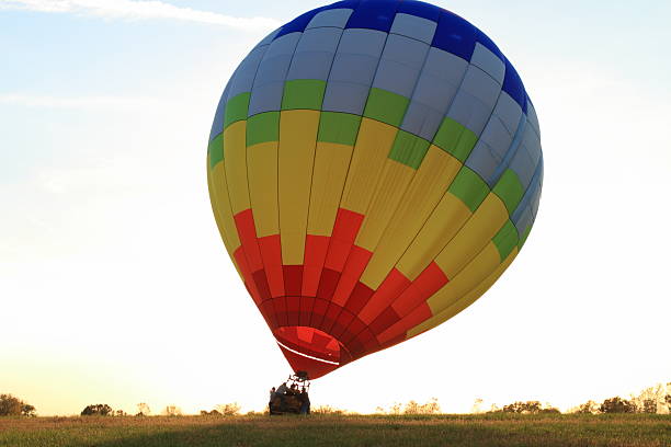 istock Hot Air Balloon landing 122833415