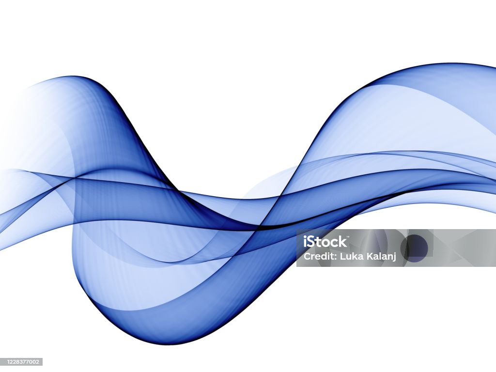 Continuous Blue Wave Abstract Blue Wave On A White Background Stock Photo - Download Image ...