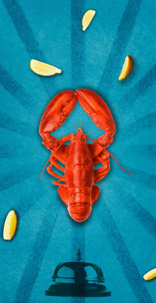 istock Lobster poster retro background 1228480161