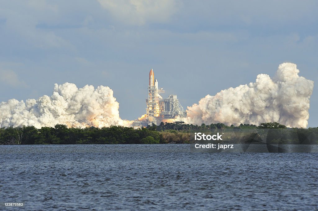 Space Shuttle Atlantis launches Space Shuttle Atlantis launches from the Kennedy Space Center November 16, 2009 in Cape Canaveral, FL NASA Kennedy Space Center Stock Photo