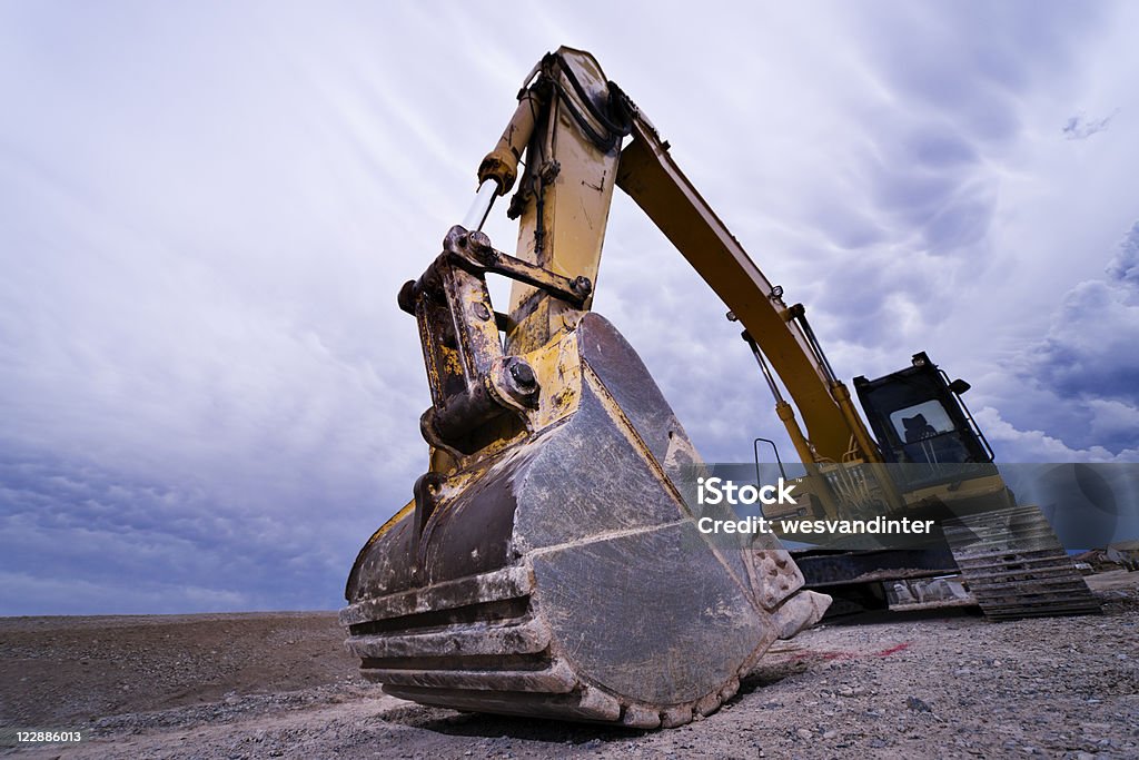 Heavy Equipment Hydraulic Excavator  Backhoe Stock Photo