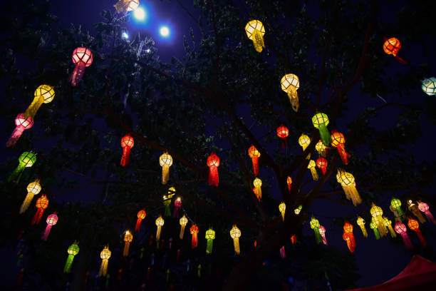 istock Lanterns for both Thai and Chinese happiness festivals 1228899800