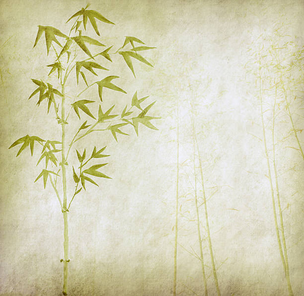 istock bamboo on old grunge paper texture background 122908714