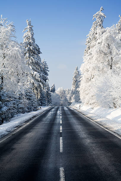 istock Road through winter wonderland 122910835