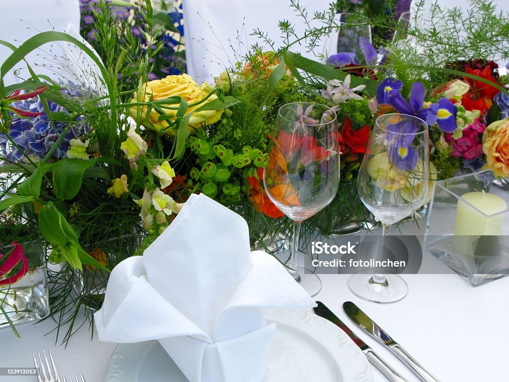 Hochzeitstisch-Anordnung  - Lizenzfrei Besonderes Lebensereignis Stock-Foto