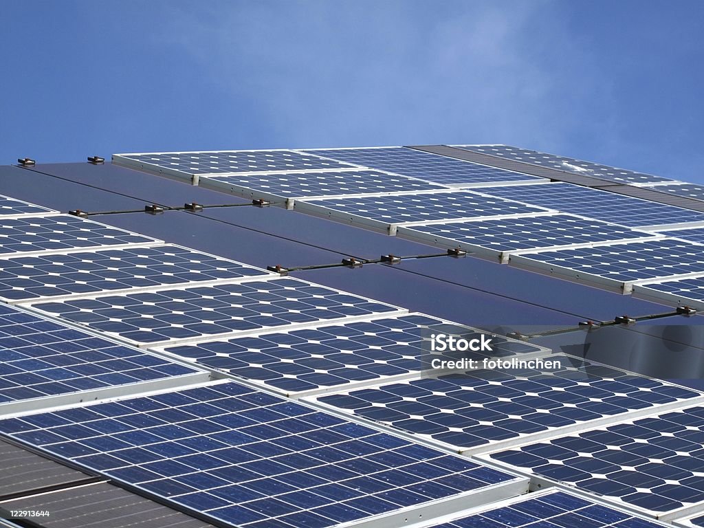 Solarkollektoren - Lizenzfrei Elektrizität Stock-Foto