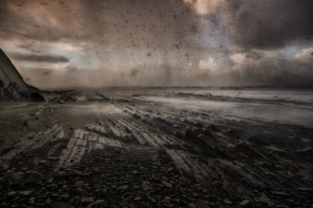 Flysch Begiratokia is part of the basque coast. Deba, Gipuzkoa, Spain.