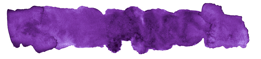 Dark Purple watercolor is a trend color, an isolated spot with divorces and borders. Frame with copy space for text.