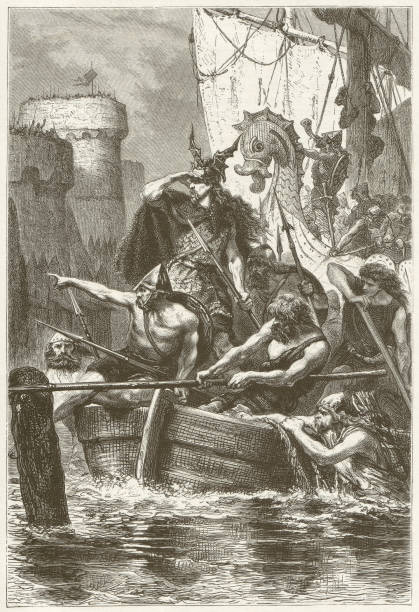 ilustrações, clipart, desenhos animados e ícones de norman frota antes de paris - siege of paris
